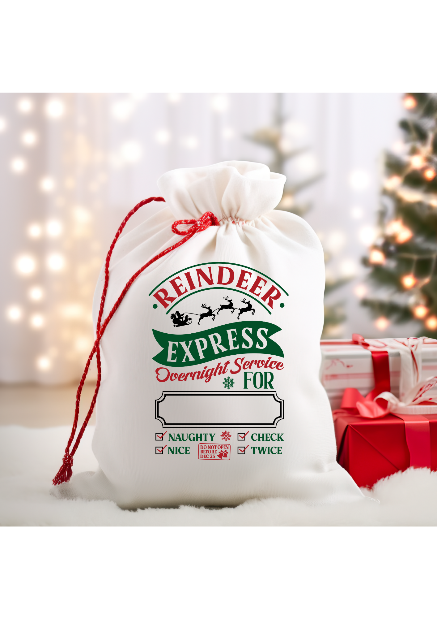 Santa Sack Reindeer